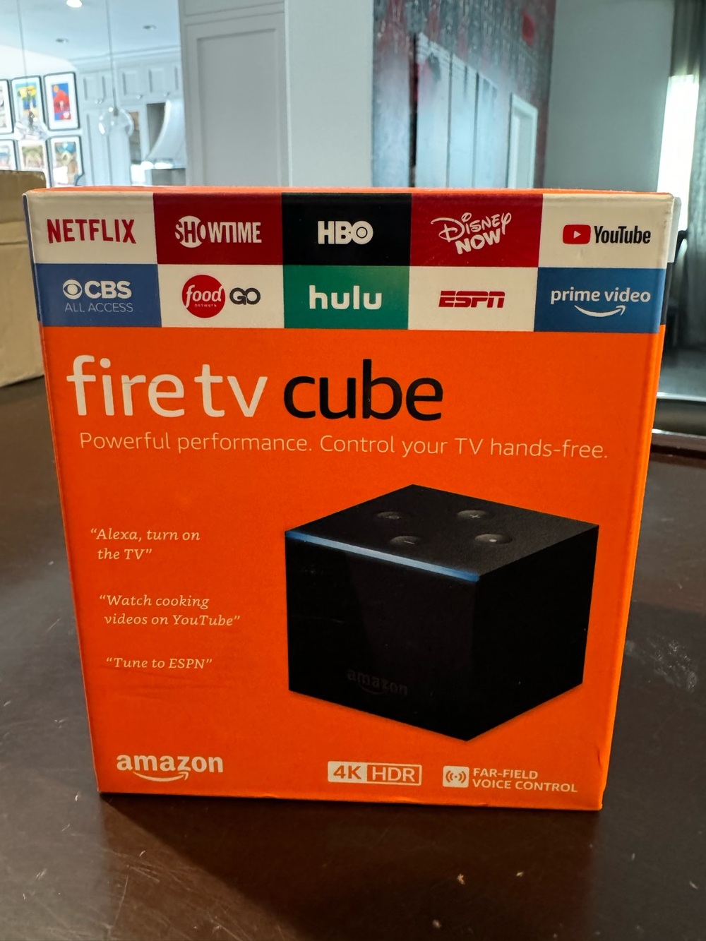 New In Box Never Opened: Amazon Fire TV Cube - Orange Retail Box